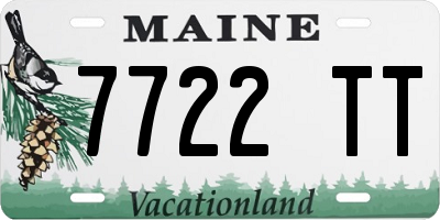 ME license plate 7722TT