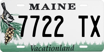 ME license plate 7722TX