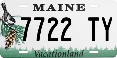 ME license plate 7722TY