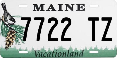 ME license plate 7722TZ