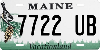 ME license plate 7722UB