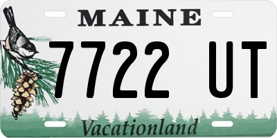 ME license plate 7722UT