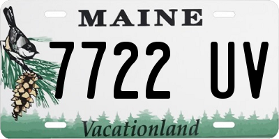 ME license plate 7722UV