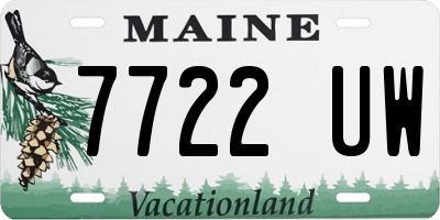 ME license plate 7722UW