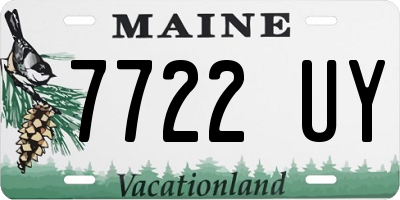 ME license plate 7722UY