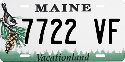 ME license plate 7722VF