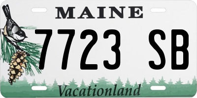 ME license plate 7723SB