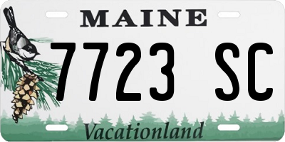 ME license plate 7723SC
