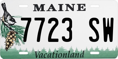 ME license plate 7723SW