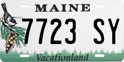 ME license plate 7723SY