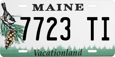 ME license plate 7723TI