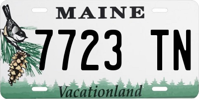 ME license plate 7723TN