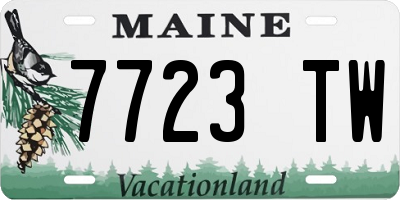 ME license plate 7723TW
