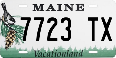 ME license plate 7723TX