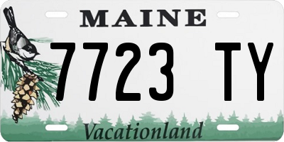 ME license plate 7723TY