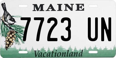 ME license plate 7723UN