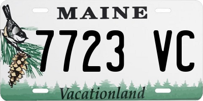 ME license plate 7723VC