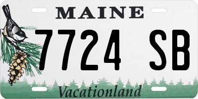 ME license plate 7724SB