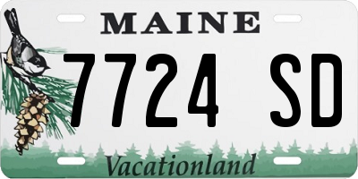 ME license plate 7724SD