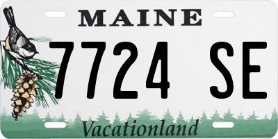 ME license plate 7724SE