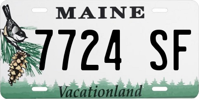 ME license plate 7724SF