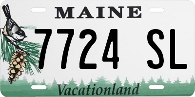 ME license plate 7724SL