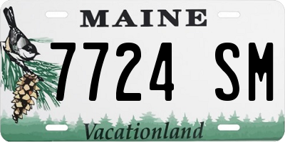 ME license plate 7724SM