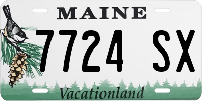 ME license plate 7724SX