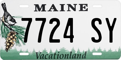 ME license plate 7724SY