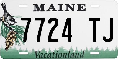 ME license plate 7724TJ