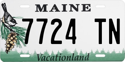 ME license plate 7724TN