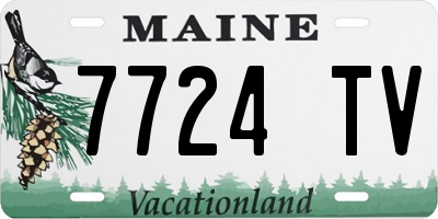 ME license plate 7724TV