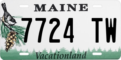ME license plate 7724TW