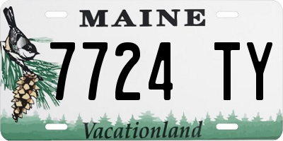 ME license plate 7724TY