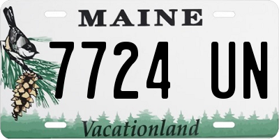 ME license plate 7724UN