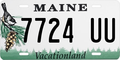 ME license plate 7724UU