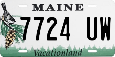 ME license plate 7724UW