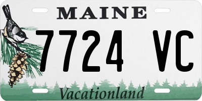 ME license plate 7724VC