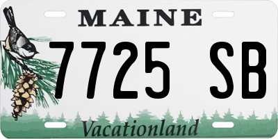 ME license plate 7725SB