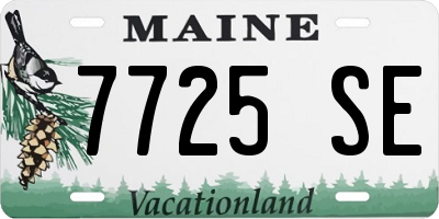 ME license plate 7725SE