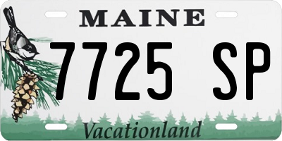 ME license plate 7725SP