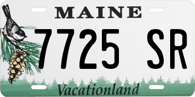 ME license plate 7725SR