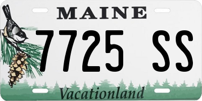 ME license plate 7725SS