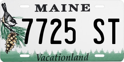 ME license plate 7725ST