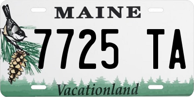 ME license plate 7725TA