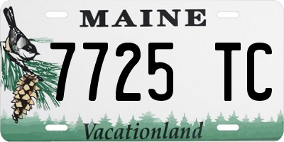 ME license plate 7725TC