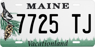 ME license plate 7725TJ