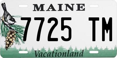 ME license plate 7725TM