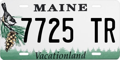 ME license plate 7725TR
