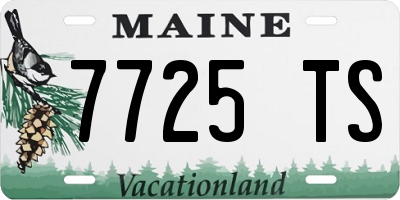 ME license plate 7725TS